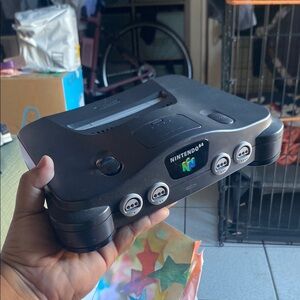 Nintendo Black and Gray Gaming Console
